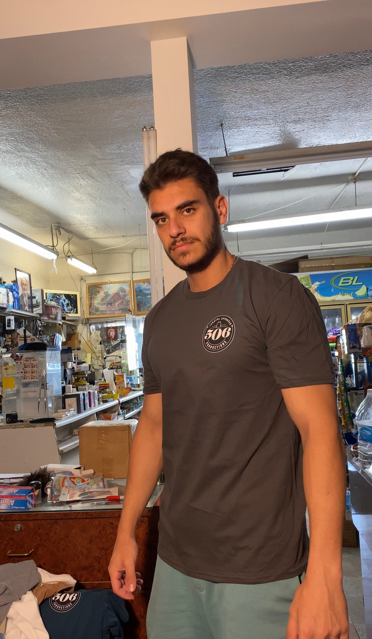 506 Shirt White, Black, SMOKE